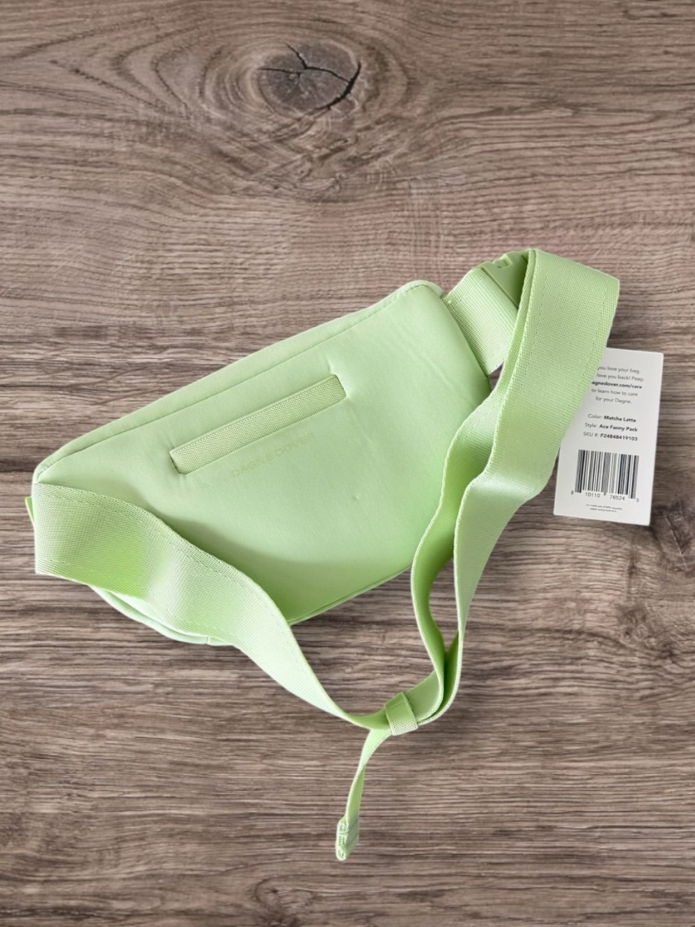 727 Dagne Dover Ace Fanny Pack Matcha Latte Neoprene Crossbody Vegan Bag NWT - Picture 4 of 8